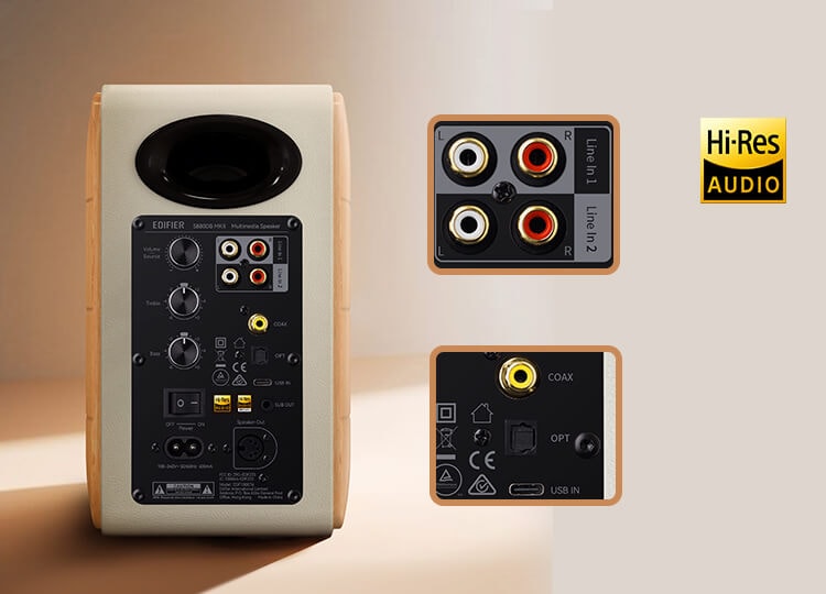 Boxe EDIFIER S880DB MKII, 2.0, 88W, Bluetooth, alb-maro
